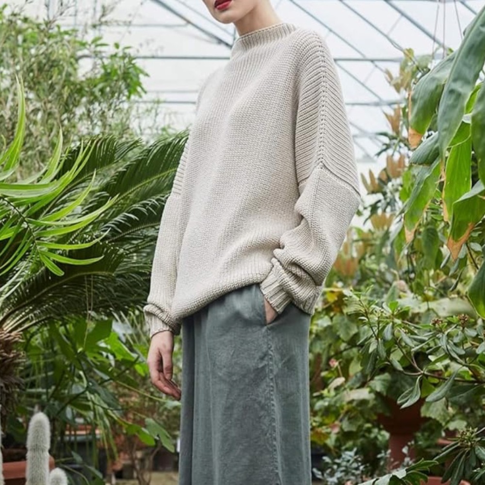 Cozy Knit Sweater in Beige - Picture 4 of 6